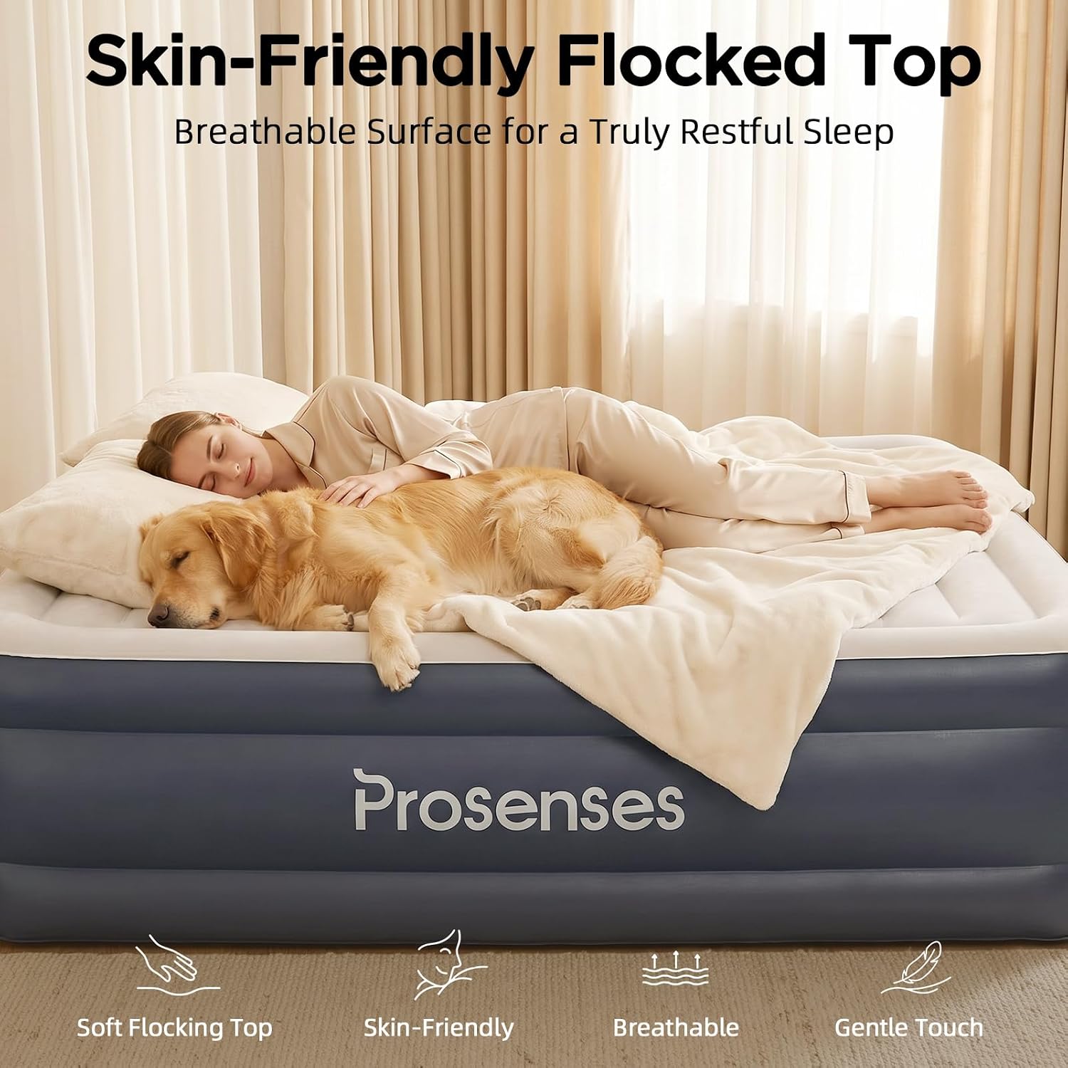Detalle de Prosenses Queen Air Mattress, 18-Inch