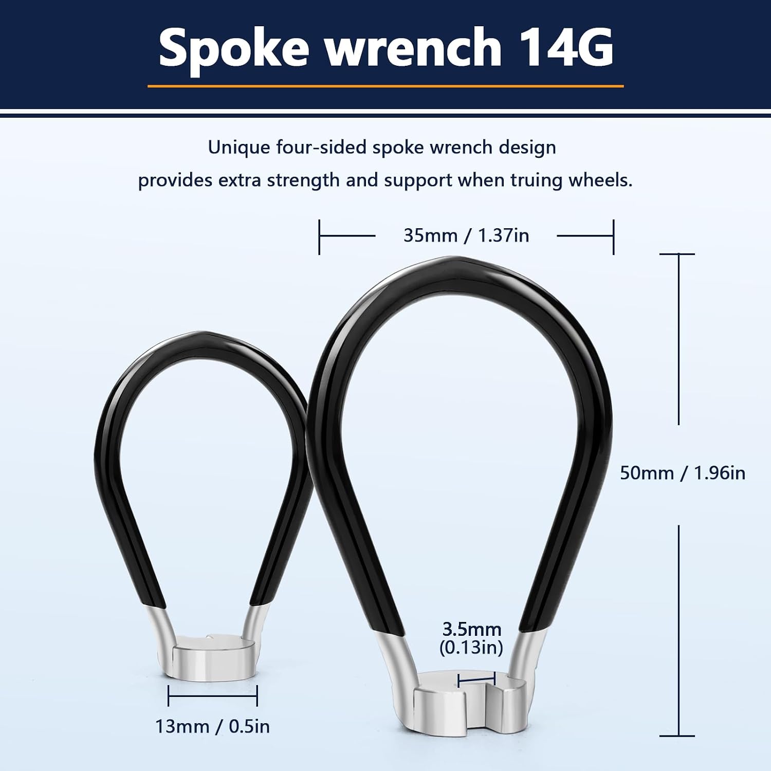 Detalle 2 de Homord Tiraraggi Bici Universale 6 in 1 – Set chiavi per raggi e dadi (10G–15G)