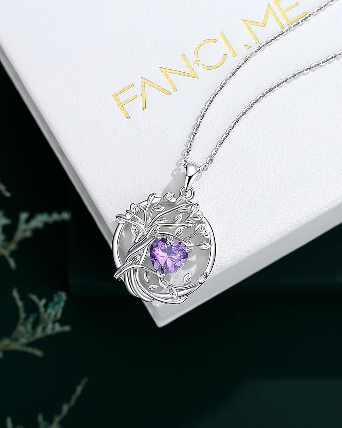 Detalle 2 de FANCIME Tree of Life Necklace, 23.5 mm Pendant