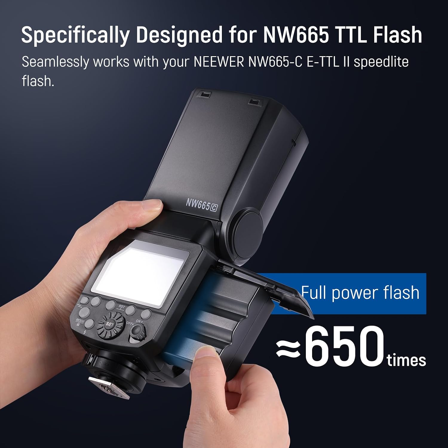 Detalle de NEEWER NW665 2040mAh battery pack for flash