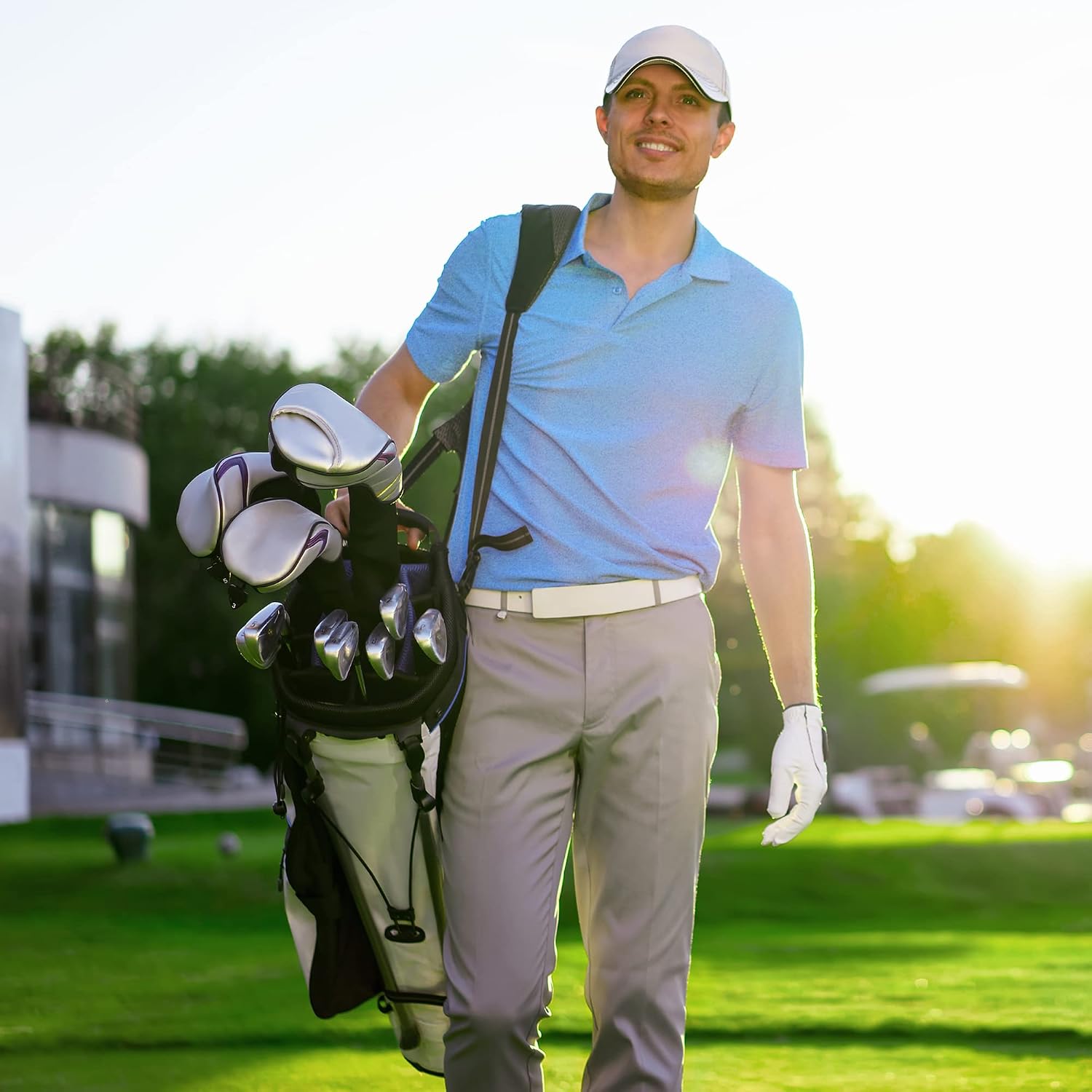 Detalle 2 de MLYENX Men’s Quick-Dry Golf Polo Shirt, Short Sleeve, Moisture-Wicking