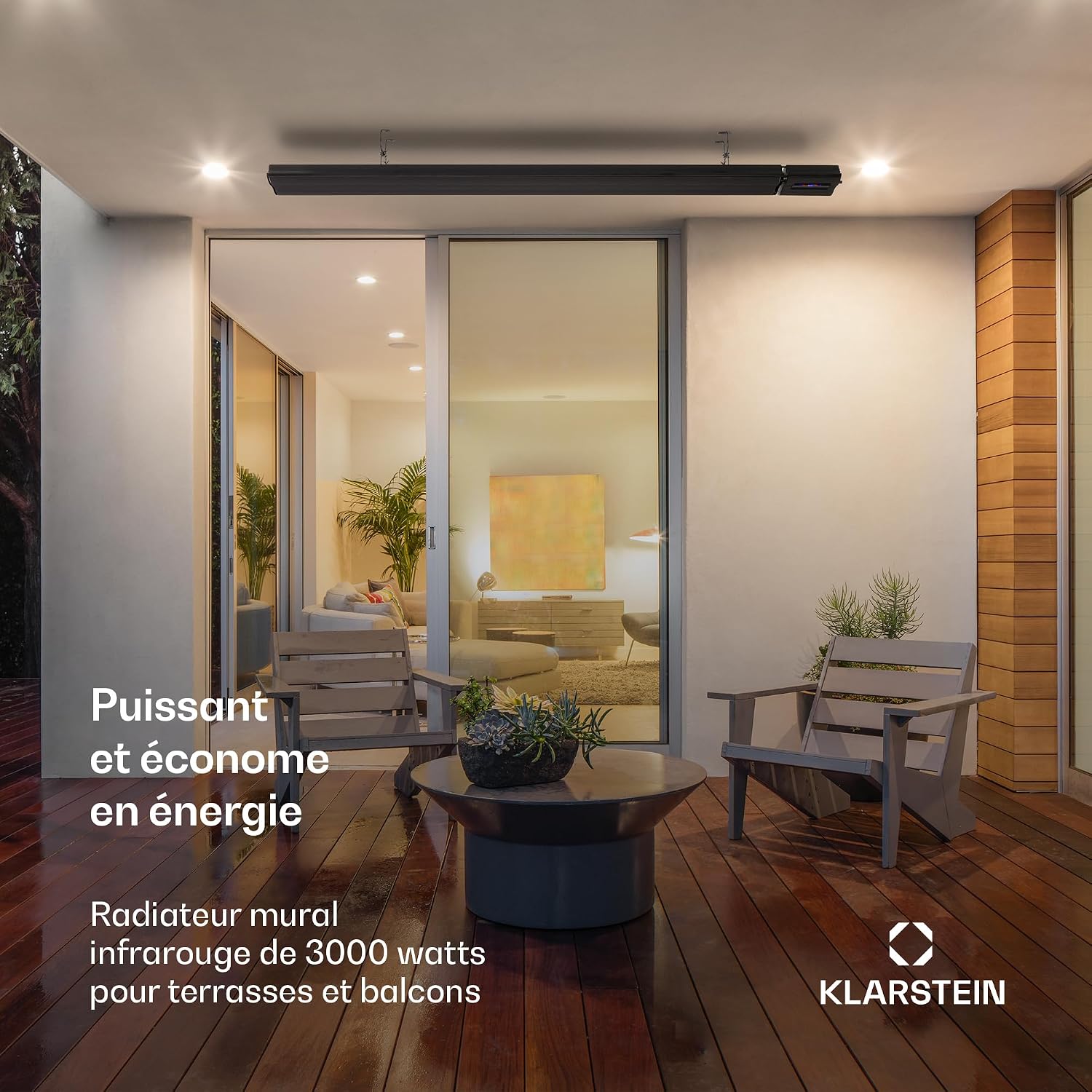 Detalle de Klarstein 10035256 Cosmic Beam Smart 30 infraroodverwarming, 3000 W, wifi