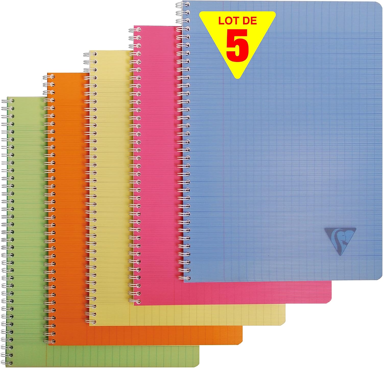 Clairefontaine 328116C Cahier Linicolor Fresh, 5 pièces, 180 pages