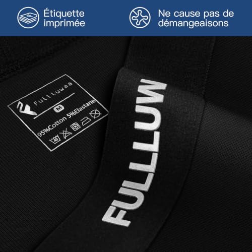 Thumbnail 6 de Fullluwaa Boxer Homme Coton Lot de 10 - 2XL, Noir, Ceinture Élastique, Doux, logotype réfléchissant