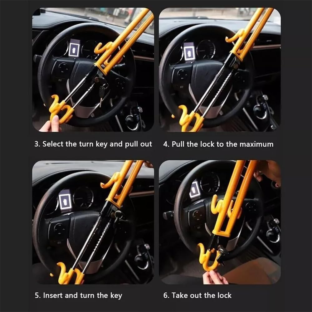 Thumbnail 6 de Crozgan Steering Wheel Lock Twin Bar – High Visibility, High Security for Cars, Vans, SUVs and 4x4s