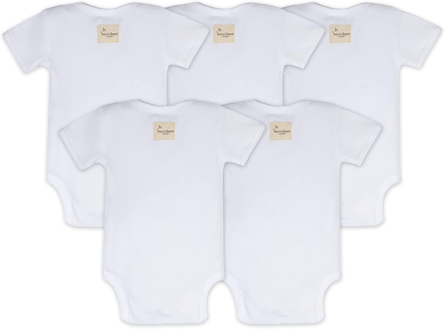 Thumbnail 1 de Burt's Bees Baby Bodysuits (Short & Long Sleeve) — 5-Pack in 100% Organic Cotton