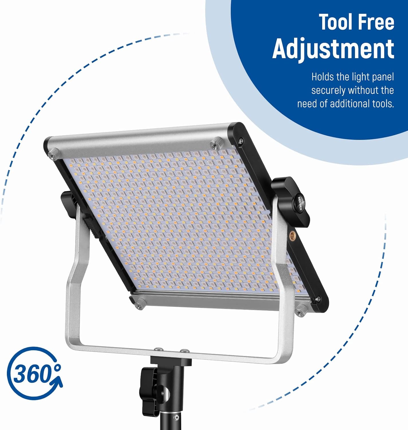 Thumbnail 4 de NEEWER 4 packs de boutons à vis en forme de T (adaptateur M6) pour panneaux LED bicolores/RVB