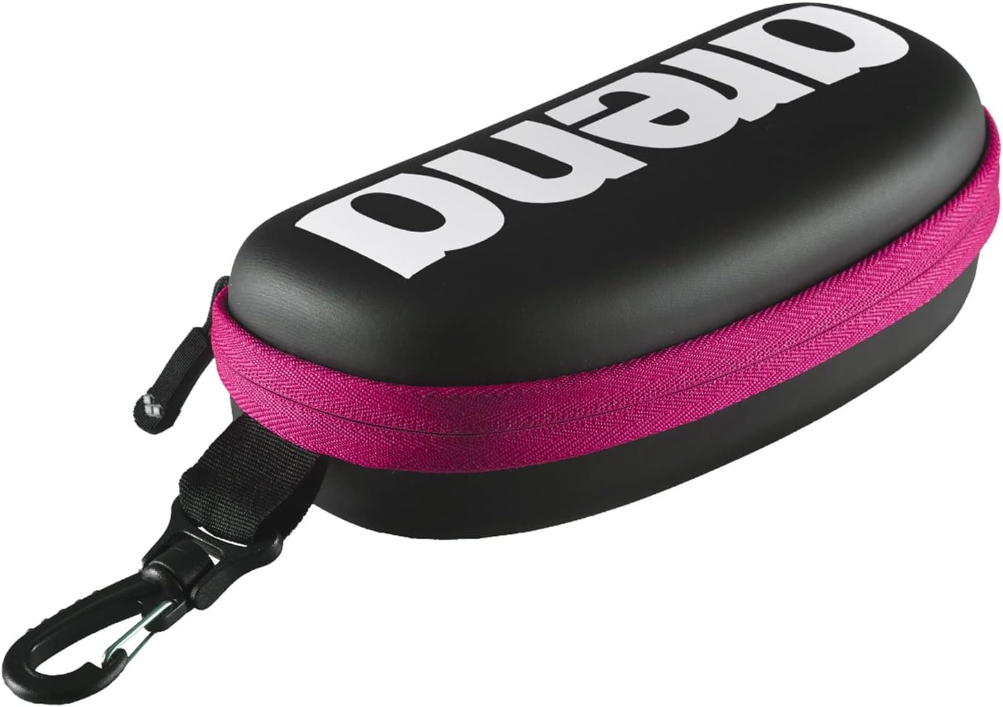 Detalle de Astuccio rigido per occhialini da nuoto Arena, con moschettone (nero/bianco/fucsia)