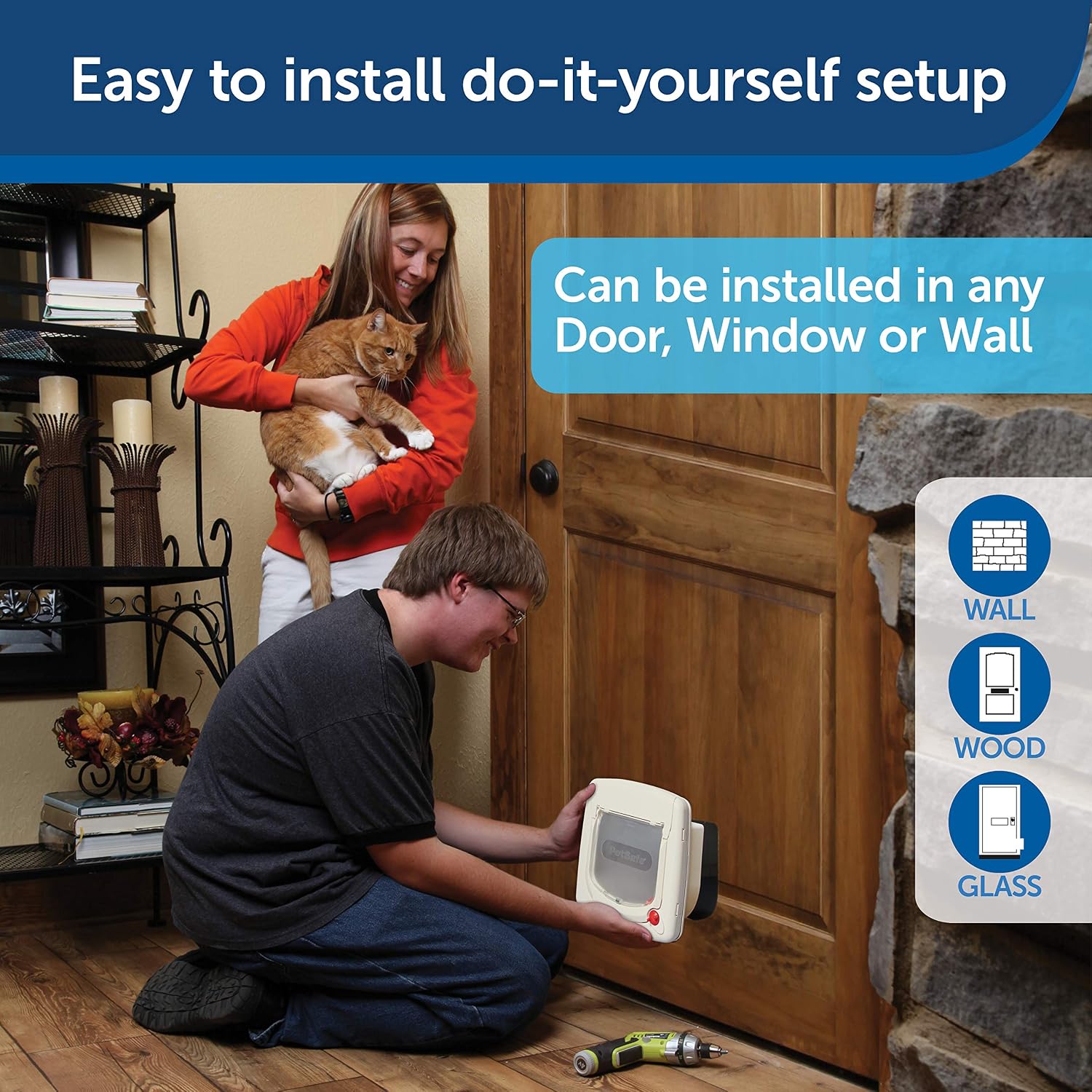 Thumbnail 4 de PetSafe Staywell Magnetic Classic Cat Flap 4‑Way Lock