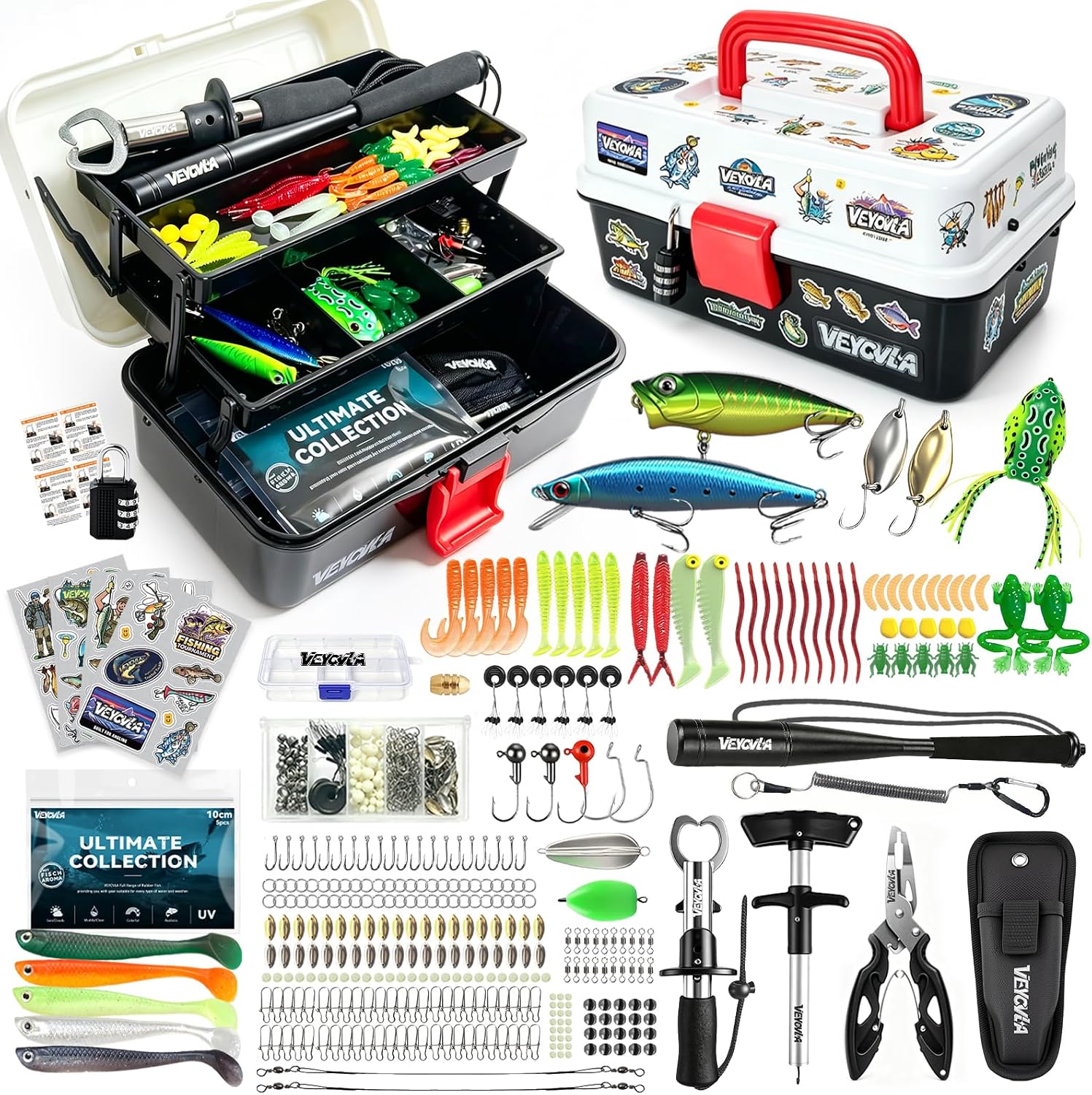 Detalle de VEYCVLA GY-YX-1 hengelaccessoireset met 376 onderdelen en viskoffer