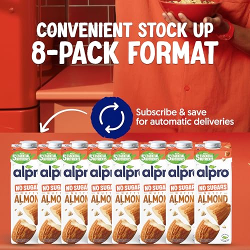 Thumbnail 9 de Alpro Almond Drink No Sugar Unsweetened Dairy Free Long Life 1L (8 Pack)