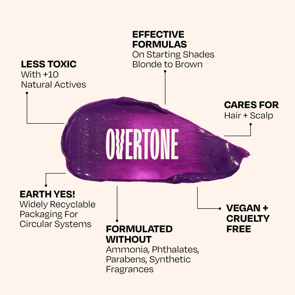 Thumbnail 6 de Overtone Daily Color Depositing Conditioner - Royal Plum for Brown Hair