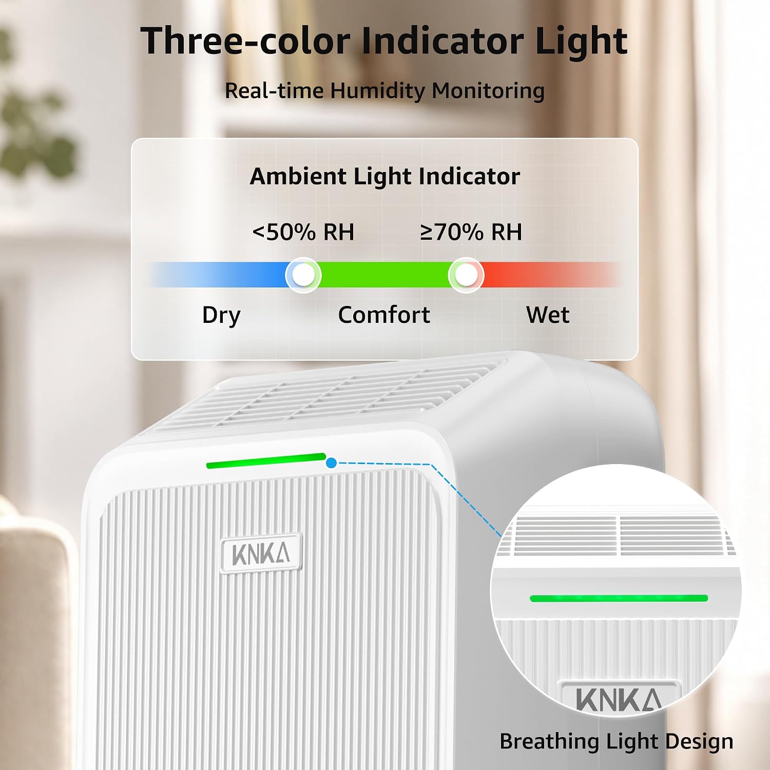 Thumbnail 6 de KNKA PD22SC-12 Dehumidifier, 34 Pints/Day, 2,500 Sq. Ft., Drain Hose