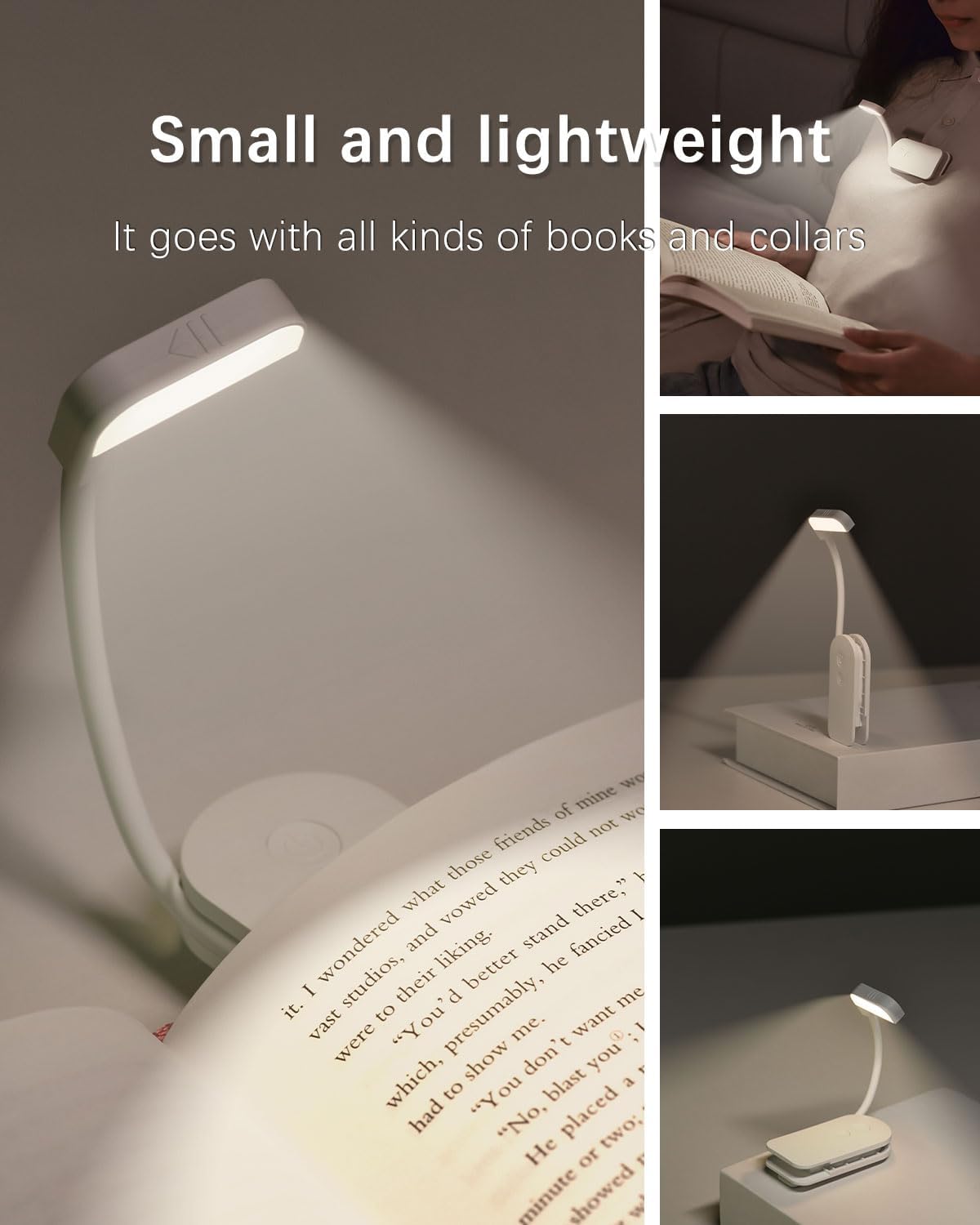 Detalle 2 de AdalyRoma F26 klemlamp als leeslamp met 9 leds en 3 lichtkleuren
