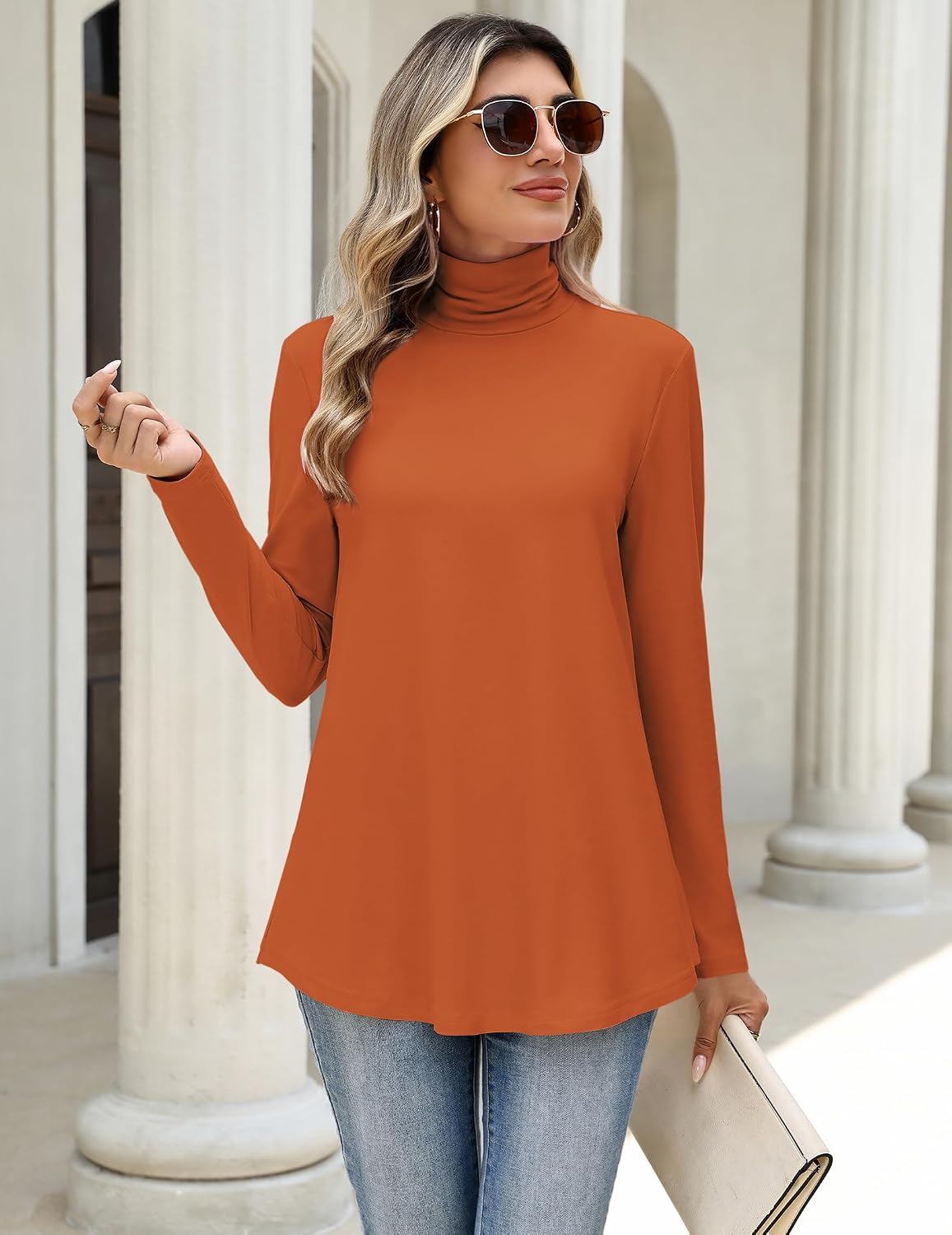 Thumbnail 2 de Zeagoo Women's Turtleneck Top, Polyester-Spandex