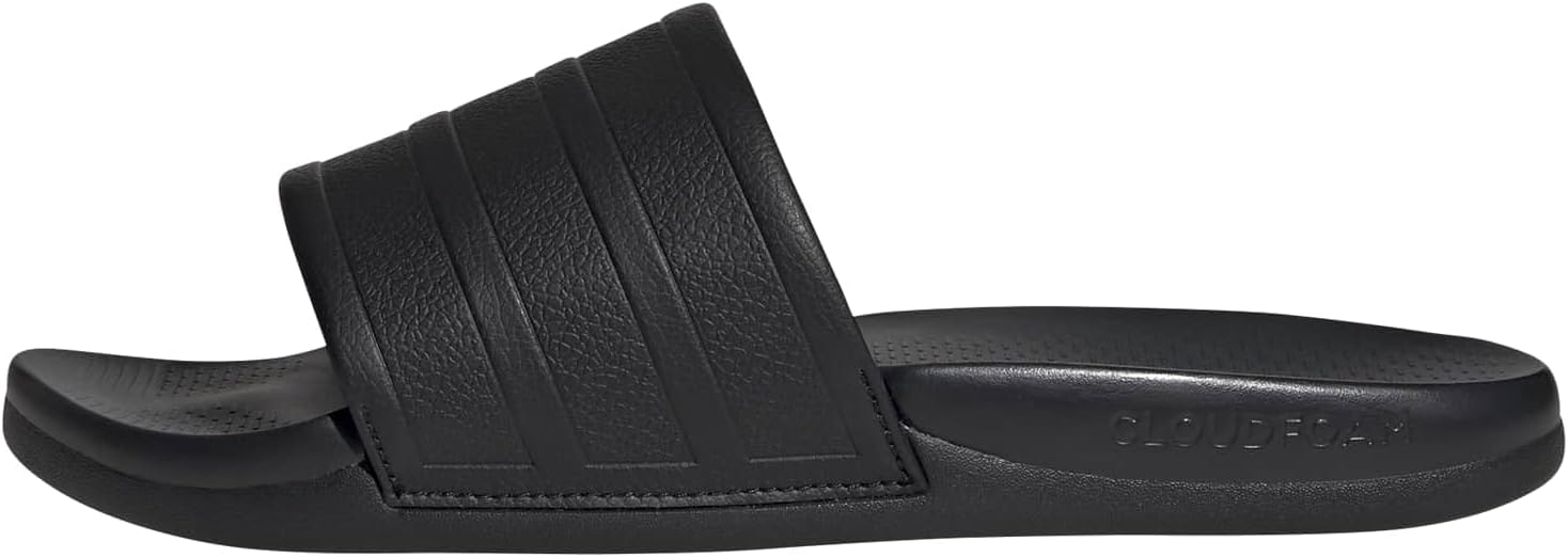 Detalle de adidas Adilette Comfort 2.0 Slides – Unisex, Core Black/Core Black/Carbon, 44.5 EU