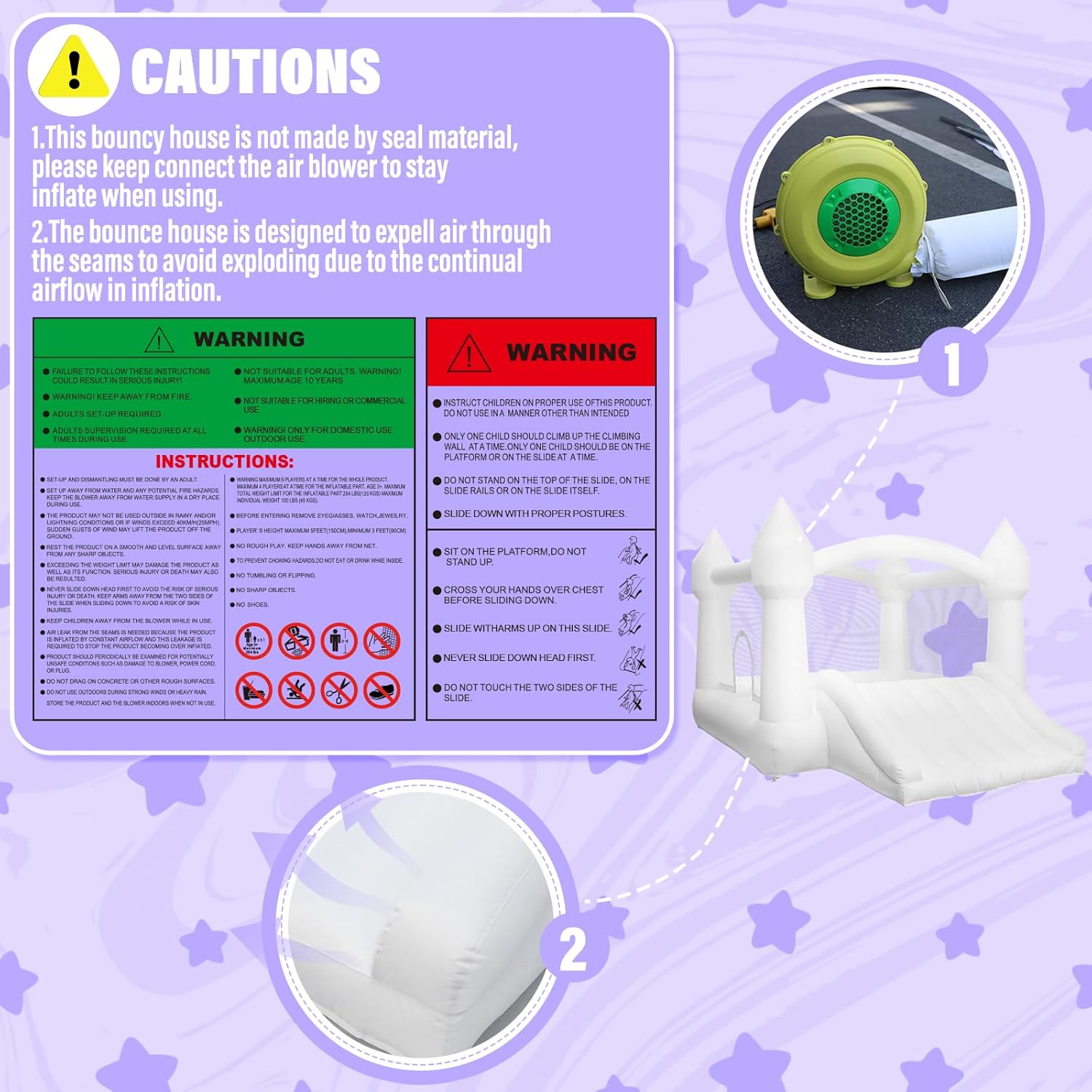 Thumbnail 5 de AKSPORT Inflatable Bounce House 264 lb