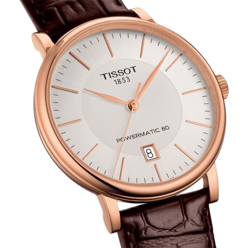 Detalle 2 de Tissot Carson Swiss Made Automatik-Armbanduhr mit Lederarmband