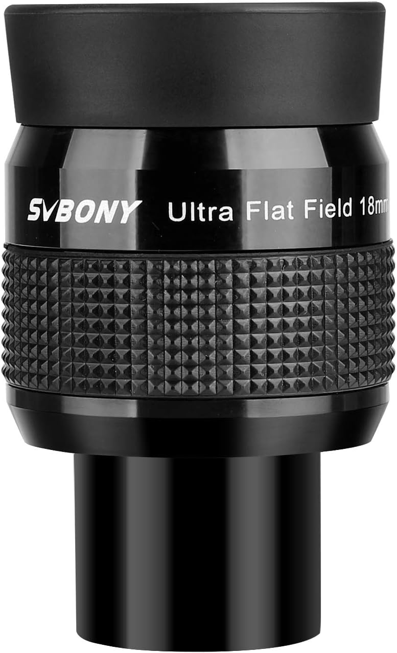 Svbony SV190 oculaire 1,25 pouces 10 mm à champ ultra plat (60°) pour observation planétaire