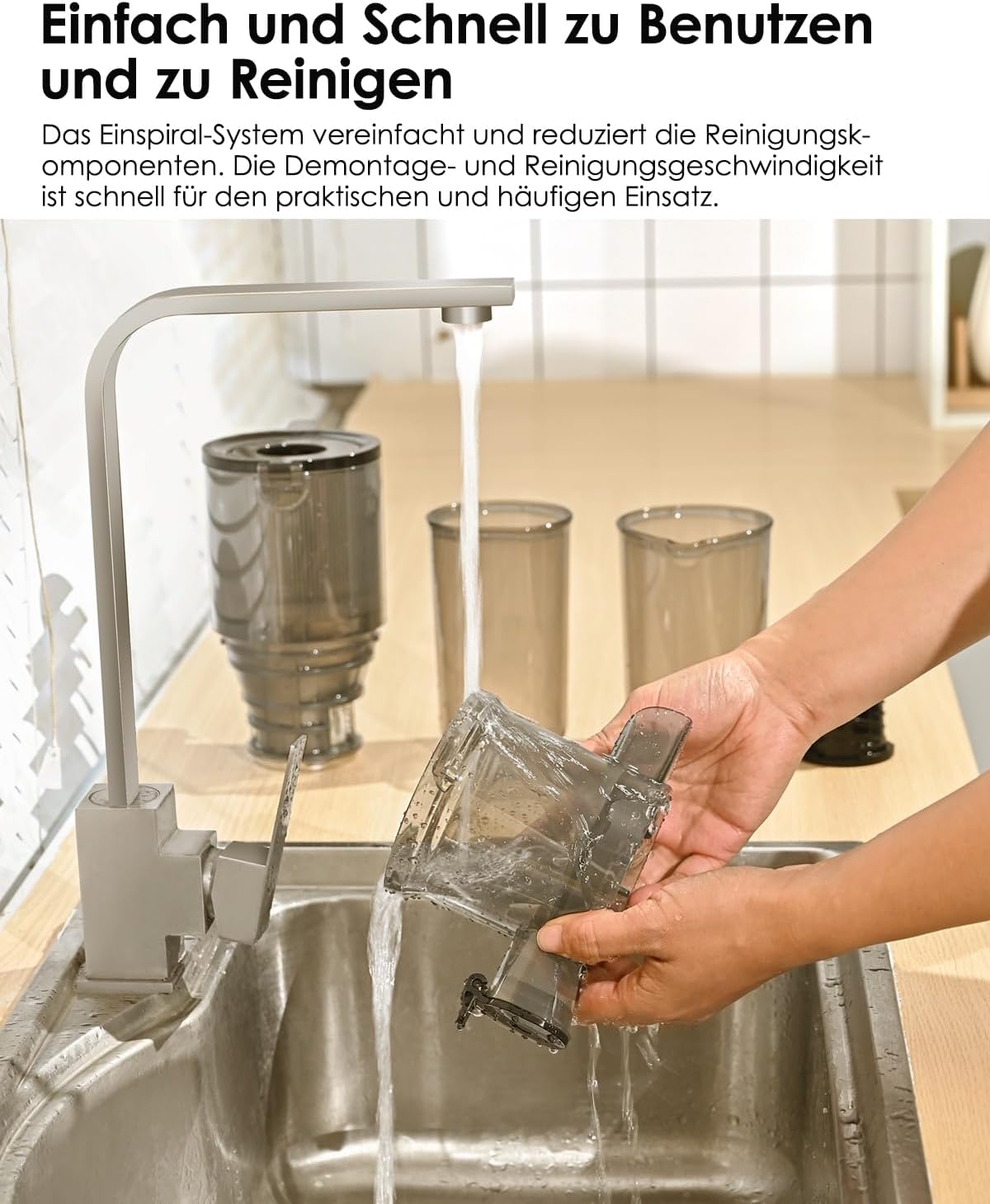 Thumbnail 4 de Fretta Entsafter Slow Juicer mit 108-mm-Einfüllöffnung, 200W und BPA-freiem Tritan-Material