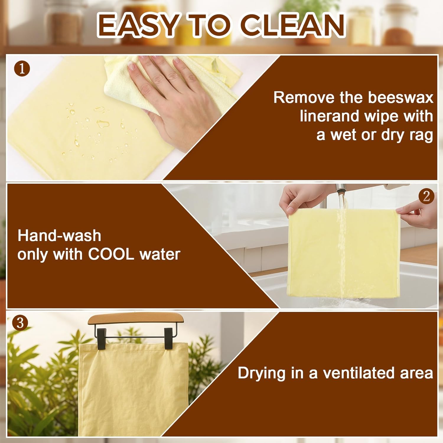 Thumbnail 5 de Tiagowell Beeswax Bread Bag 2-Pack, Large 🥖