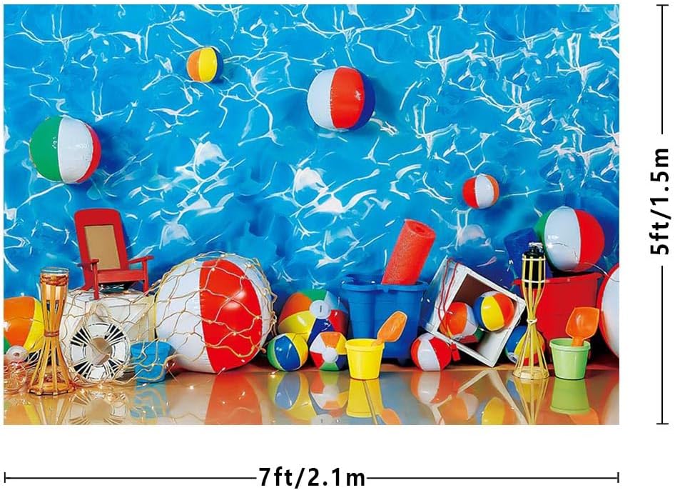 Detalle de MEHOFOND 7x5ft Summer Hawaiian Aloha Backdrop – Durable Polyester Photo Background for Parties and Portraits