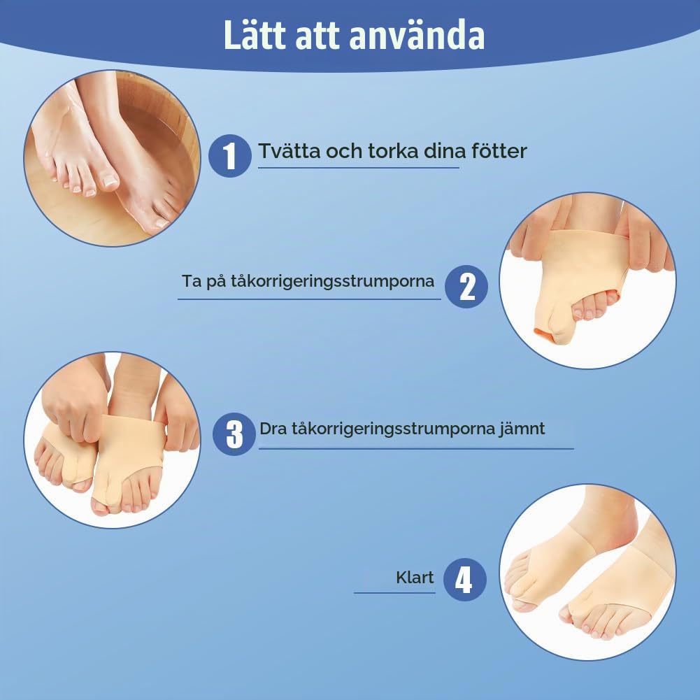 Detalle de AOOSA hallux valgus-tåskydd med silikonkudde, hudfärgat, 1 par