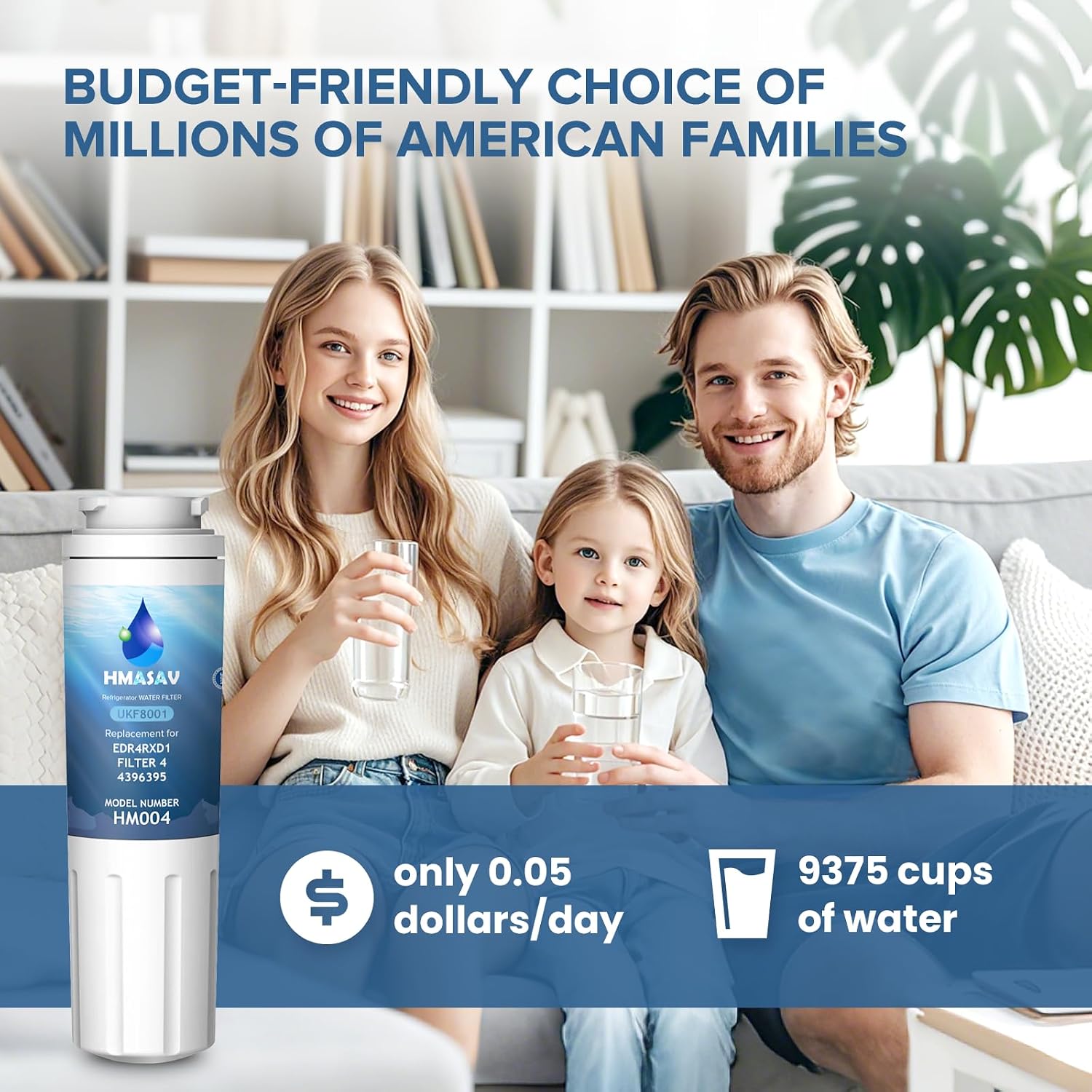 Thumbnail 6 de HMASAV HM004 Refrigerator Water Filter, 3-Pack for Everydrop Filter 4