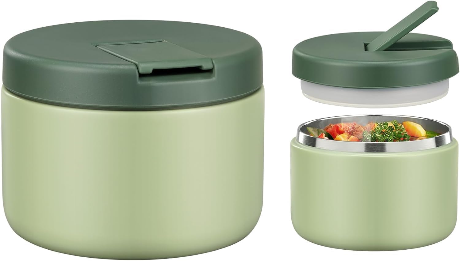 Detalle de It life Thermobehälter 350 ml Edelstahl Grün