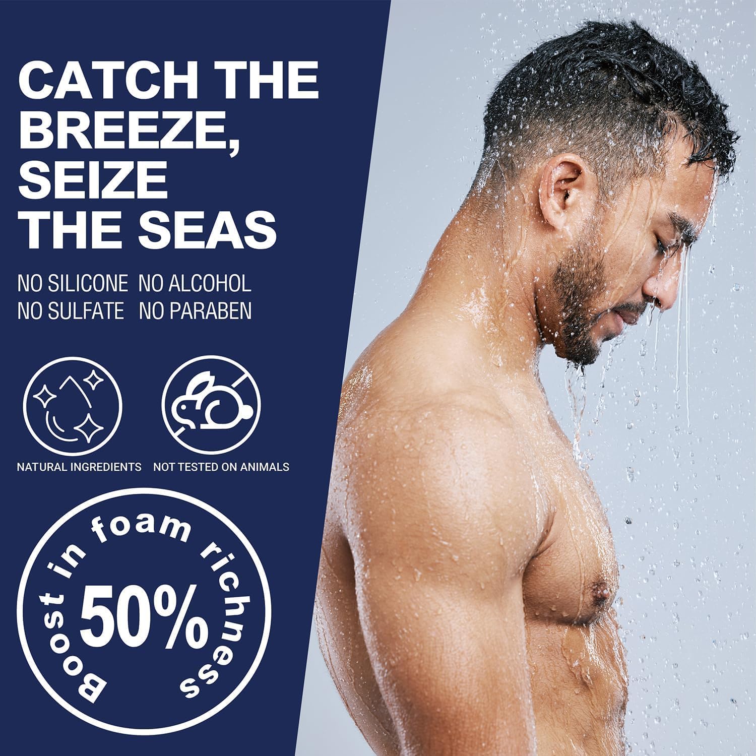 Detalle de BODY & EARTH Men's Bath & Body Gift Set, 3-Piece Ocean Scent
