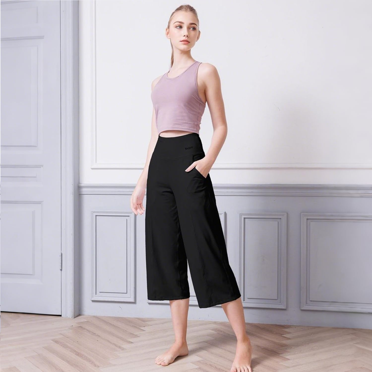 Thumbnail 4 de NEW YOUNG 3-Pack Women's Wide Leg Pants with Pockets: High-Waisted, Soft, Versatile Palazzo Style