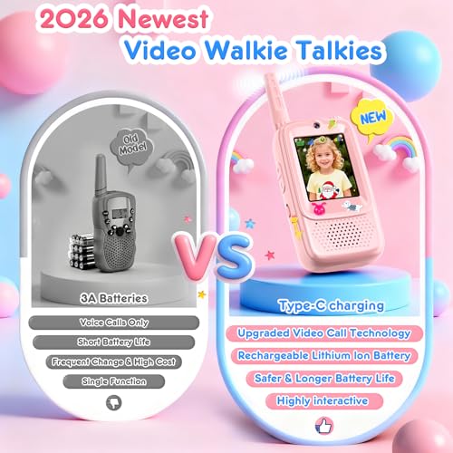 Detalle de Joynite Walkie Talkie Bambini Ricaricabili: videochiamate in movimento per i più piccoli