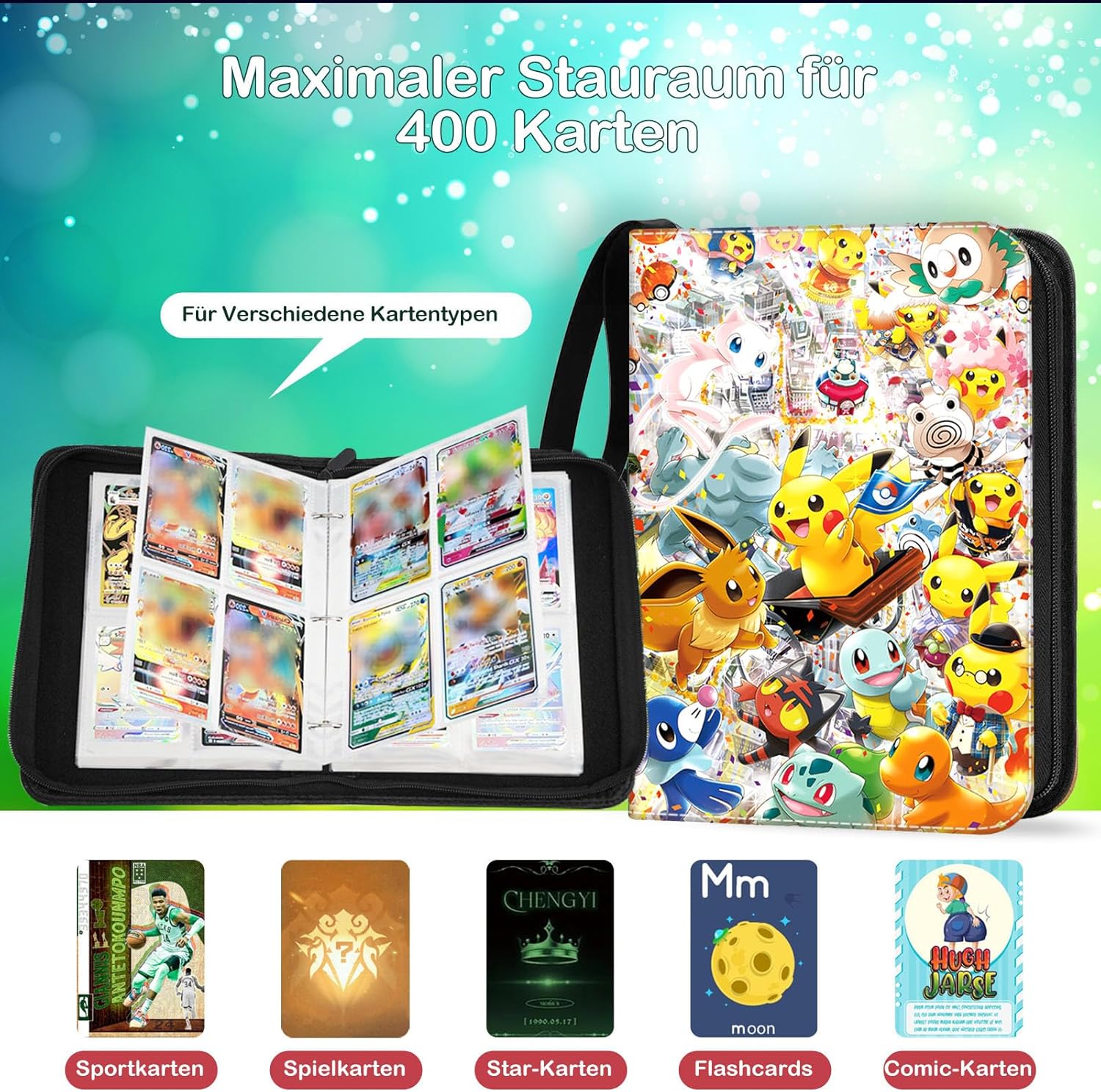 Thumbnail 4 de Sammelalbum für Karten 400 Karten Kapazität