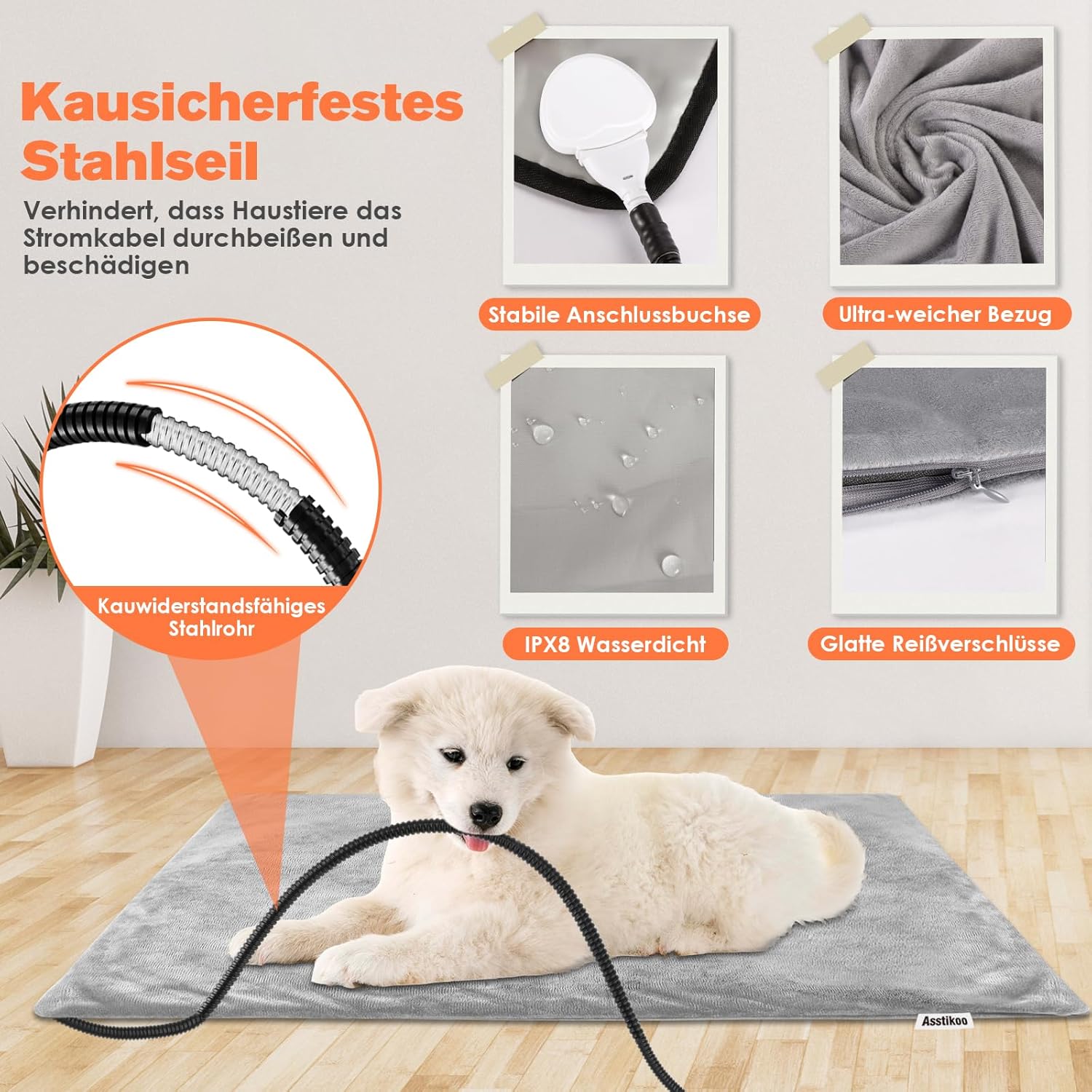 Thumbnail 5 de Tappetino Riscaldante per Cani Gatti 70x45 cm