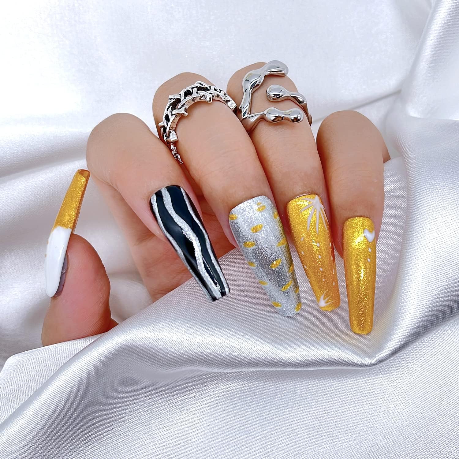 Thumbnail 3 de Senvenski smalto semipermanente per unghie in kit (oro/argento) con gel UV/LED