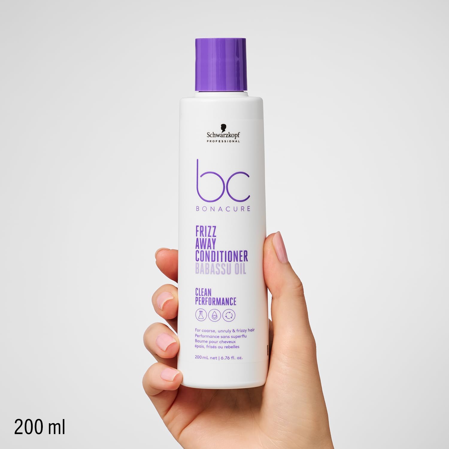 Thumbnail 1 de Schwarzkopf Professional Bonacure Frizz Away Conditioner (Cheveux crépus/frisés) à l’huile de babassu, effet anti-humidité 200 ml
