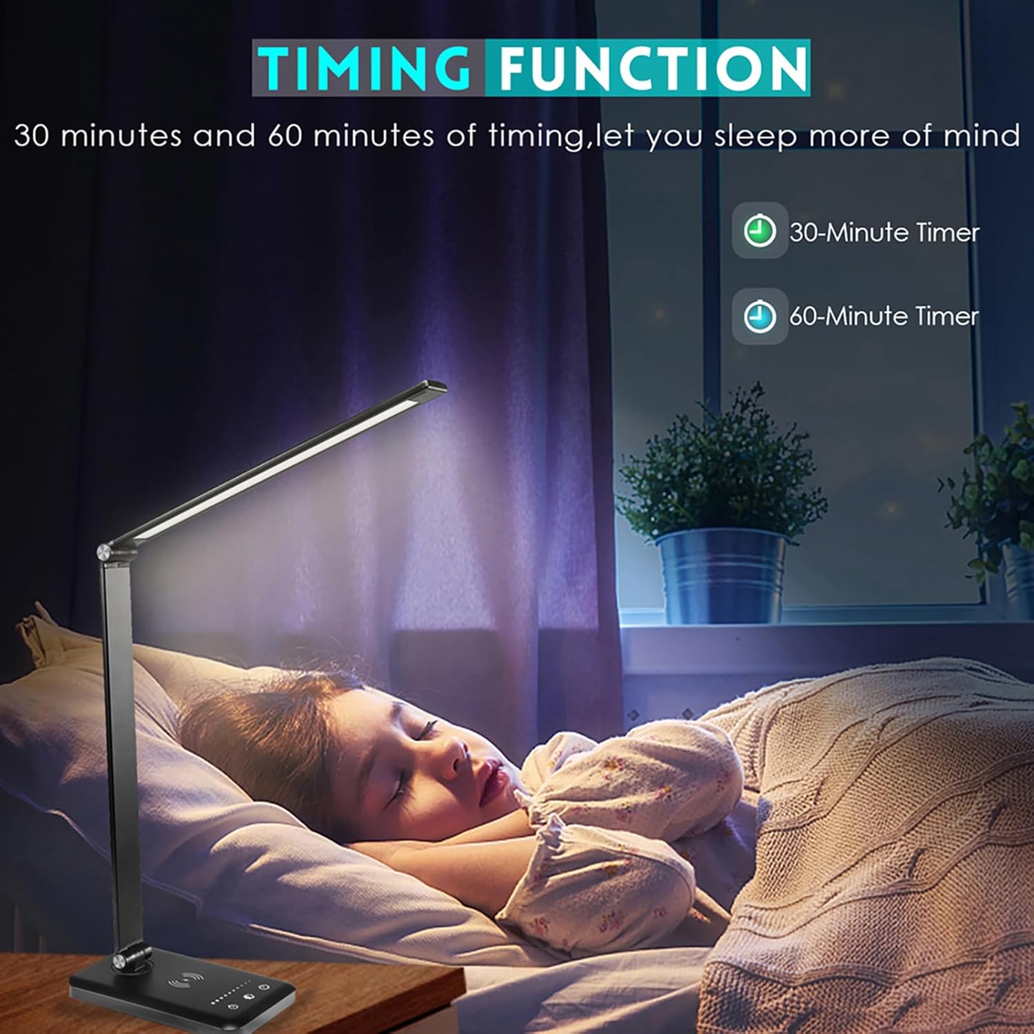 Thumbnail 5 de BIENSER LED Desk Lamp 10-level dimmable with wireless charger