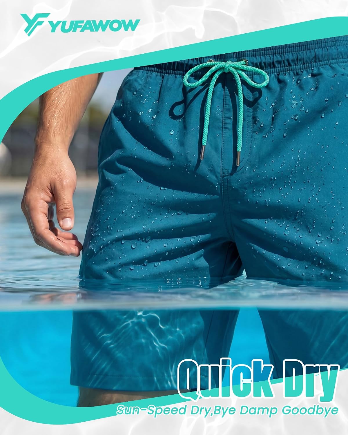 Thumbnail 4 de Yufawow Men's Swim Trunks, 9-Inch