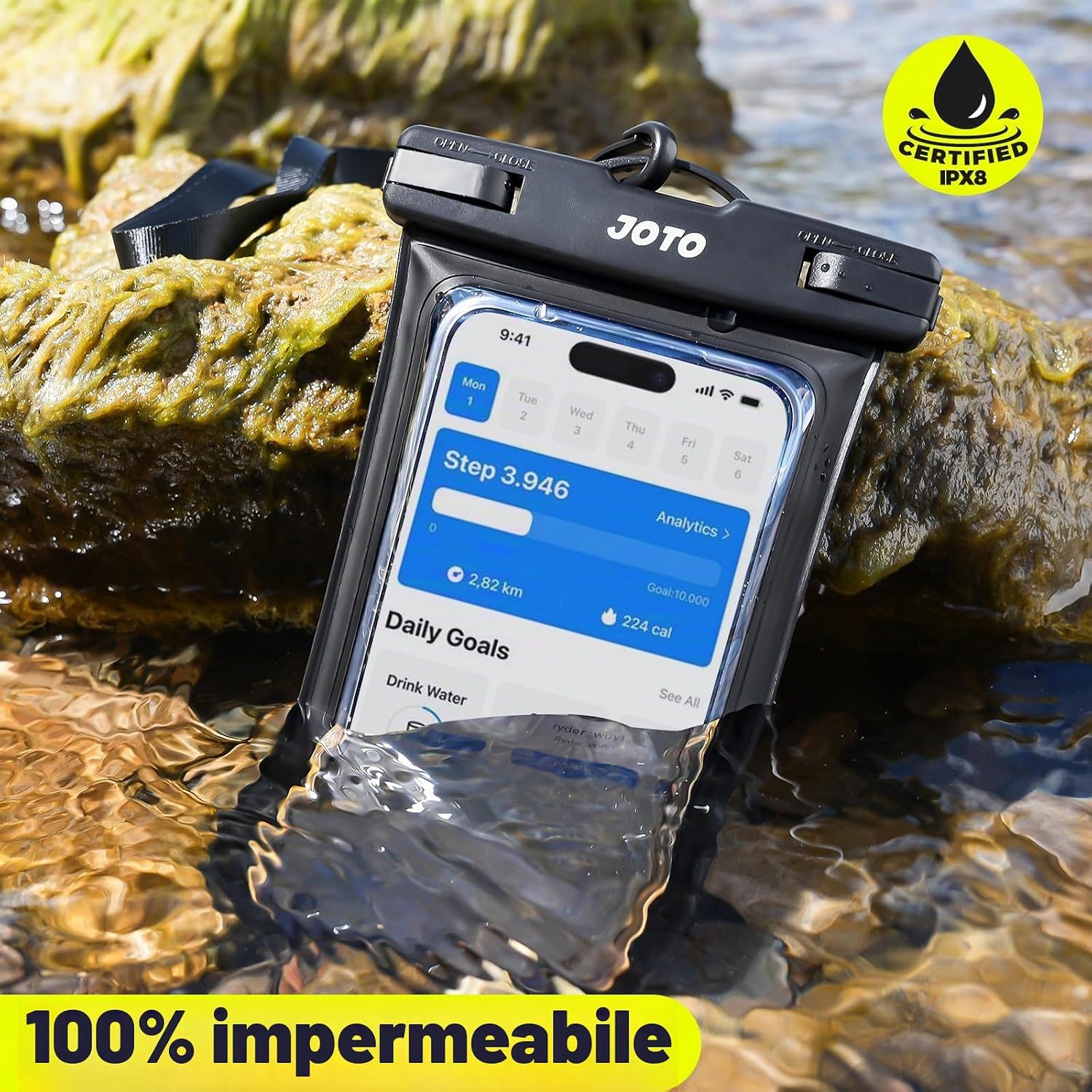 Detalle de JOTO Custodia Impermeabile Smartphone 30M/IPX8 – Cover subacquea universale fino a 7,0