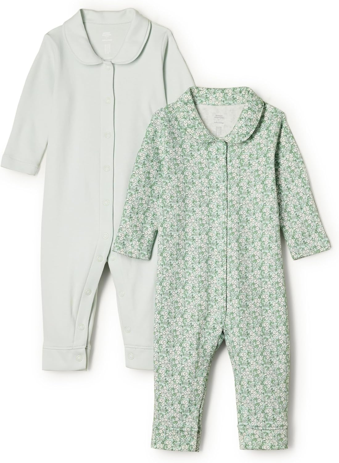 Detalle de Amazon Essentials x Sofia Grainge Unisex Babies' Cotton Footless Sleepsuit, Pack of 2
