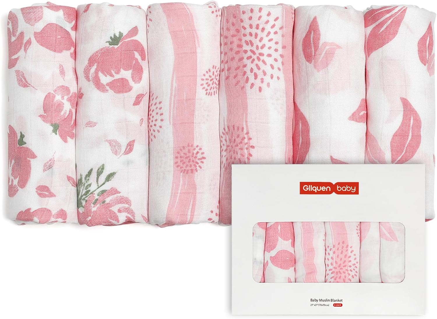 GLLQUEN Baby Muslin Squares 70cm