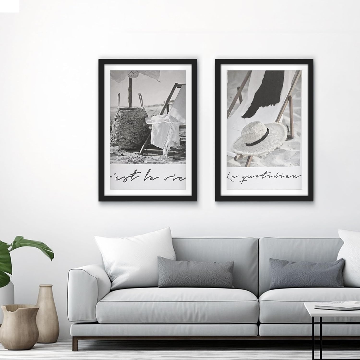 Thumbnail 1 de Wiscet 18x24 Picture Frame Set of 3 — Black MDF Gallery Frames for 16x20 (with Mat) or 18x24 (no Mat)
