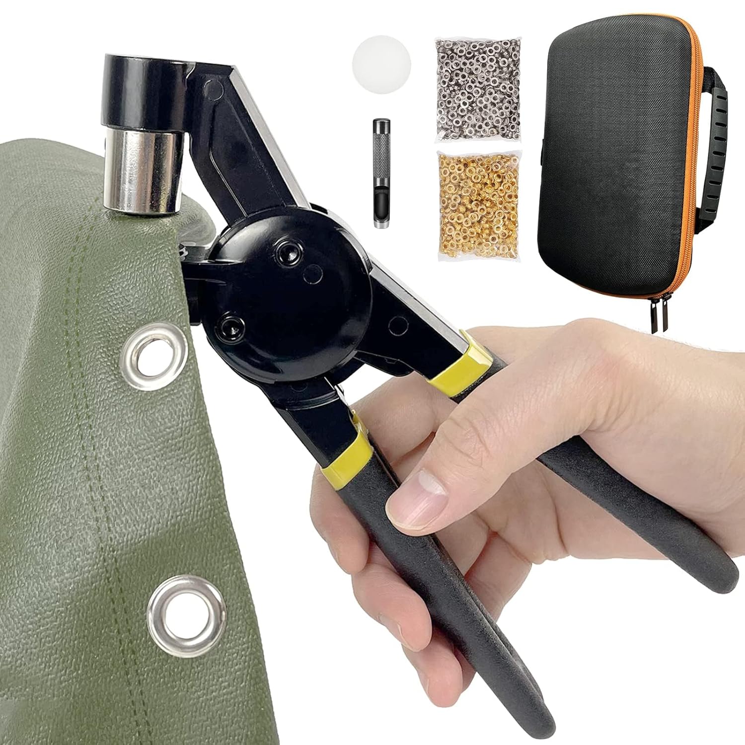 HAPDEN Eyelet Punch Kit with Bag 200 Eyelets
