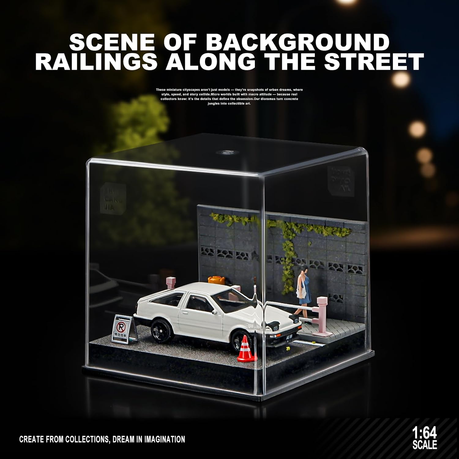 Detalle de kivcmds 1:64 Diecast Car Display Case with Clear Acrylic Diorama