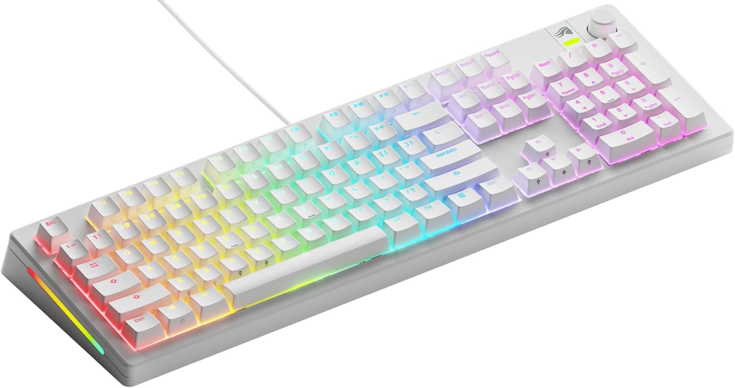 Detalle de GLORIOUS Gaming GMMK 3 tastiera meccanica personalizzabile full size 100% (QWERTY americano) con hot swap