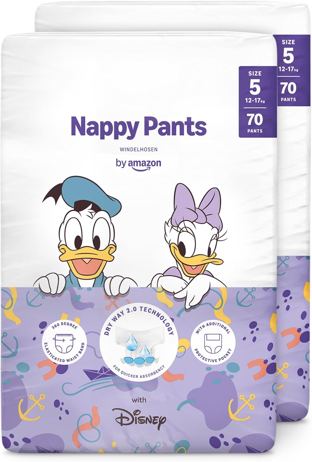 Detalle de Pannolini Mutandina Disney Taglia 5 (12 kg–17 kg), 140 pezzi – Healthcare by Amazon