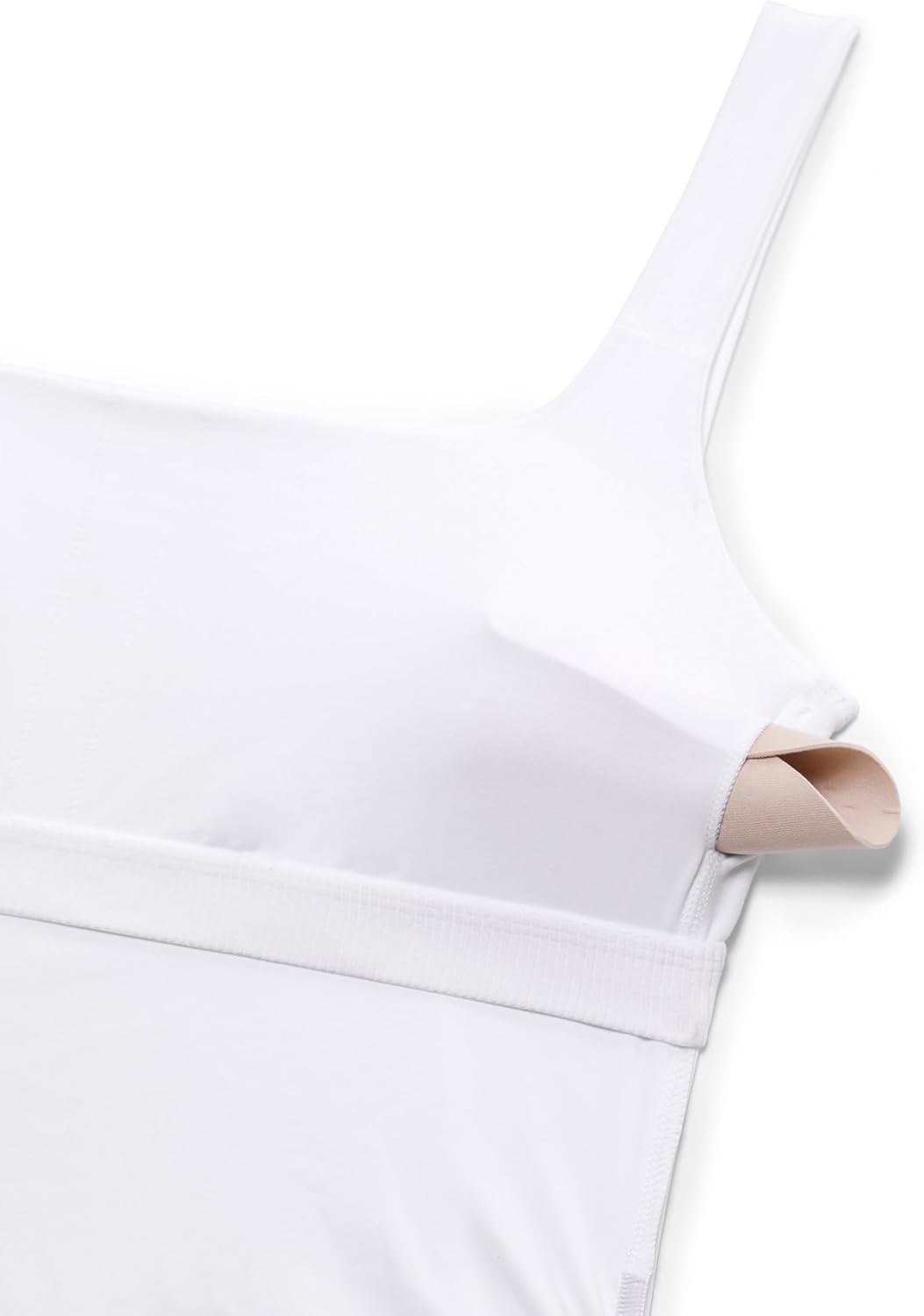 Detalle de CRZ YOGA Butterluxe Donna Quadrato Collo maternità: top comodo e sostegno leggero per gravidanza e postpartum