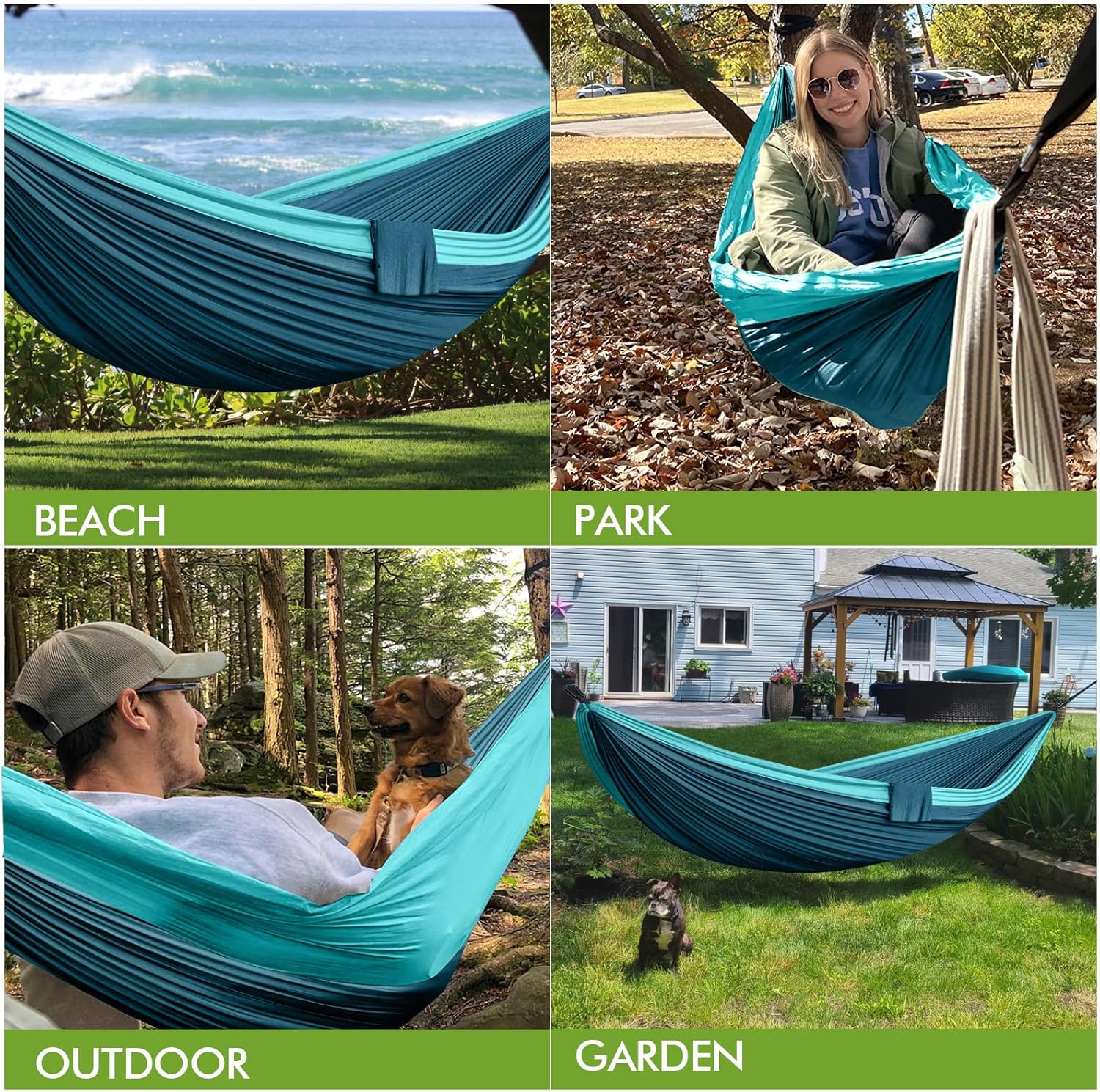 Thumbnail 3 de FORRINX Hängematte Outdoor für 2 Personen, 300×200 cm – ultraleichtes Camping-Reise-Modell bis 300 kg