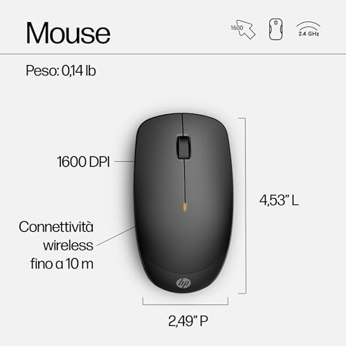 Thumbnail 2 de HP 230 Combo Tastiera e Mouse Wireless: kit affidabile con dongle USB-A a 2,4 GHz