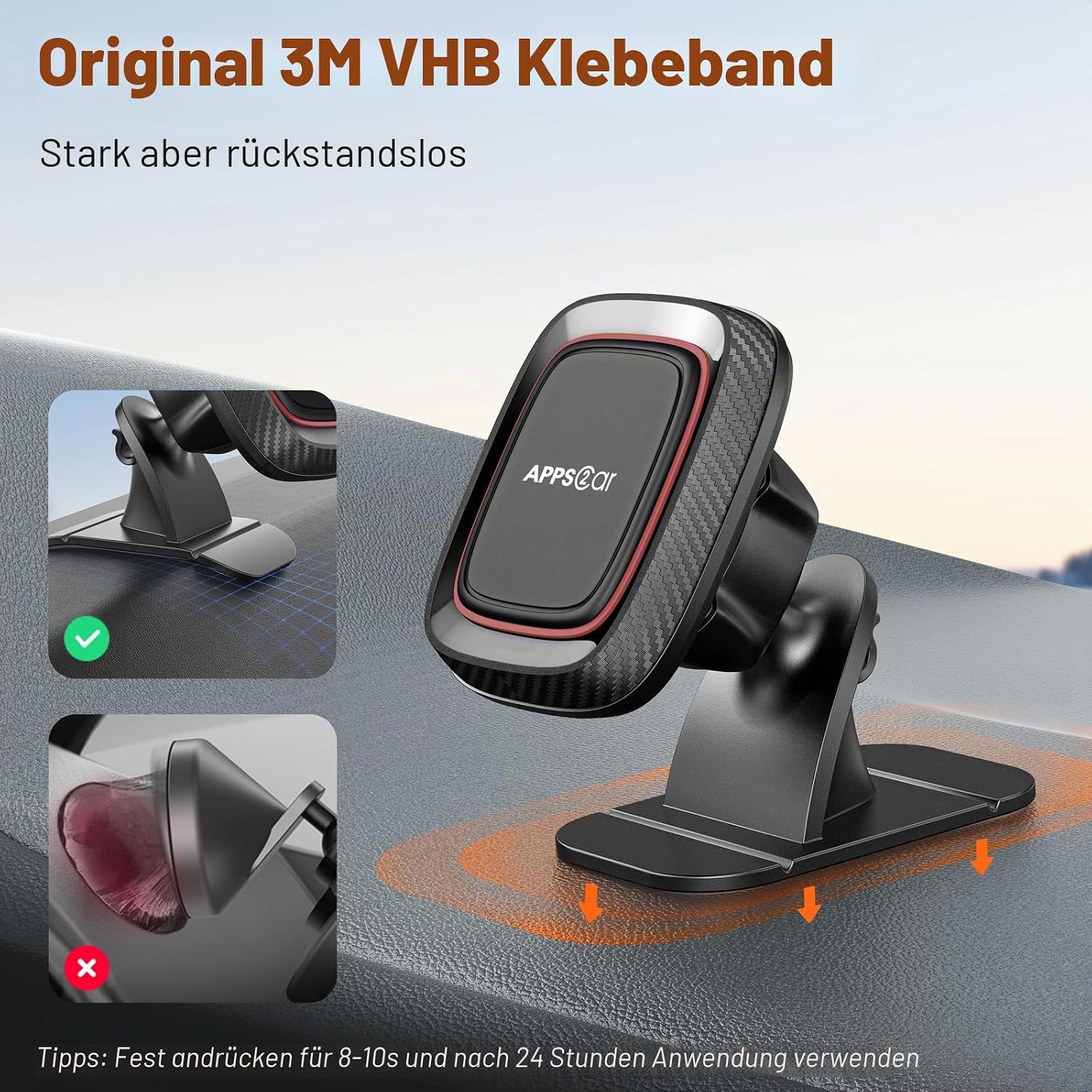 Detalle 2 de APPS2Car Handyhalterung mit 3,5–7 Zoll Magnet